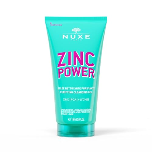 NUXE Gel Purifiant Anti-Imperfections au Zinc pour Peaux Acnes – Nettoyant Doux et Efficace - Flacon 150mL x 2