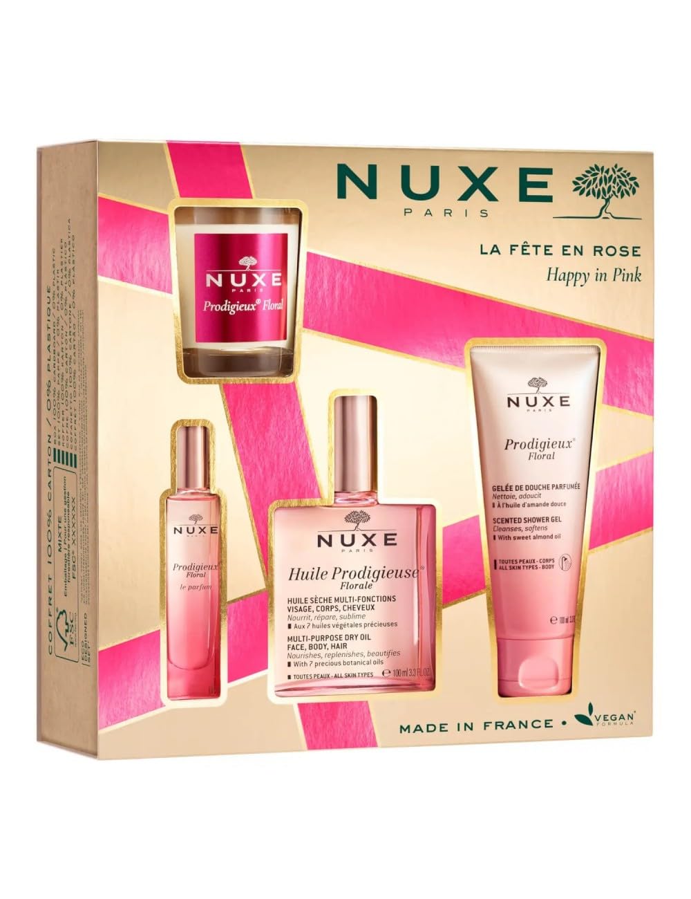 Nuxe Prodigieux Coffret La Fête en Rose - hydratant - femme - pour la fête - hydratation intense - 50ml