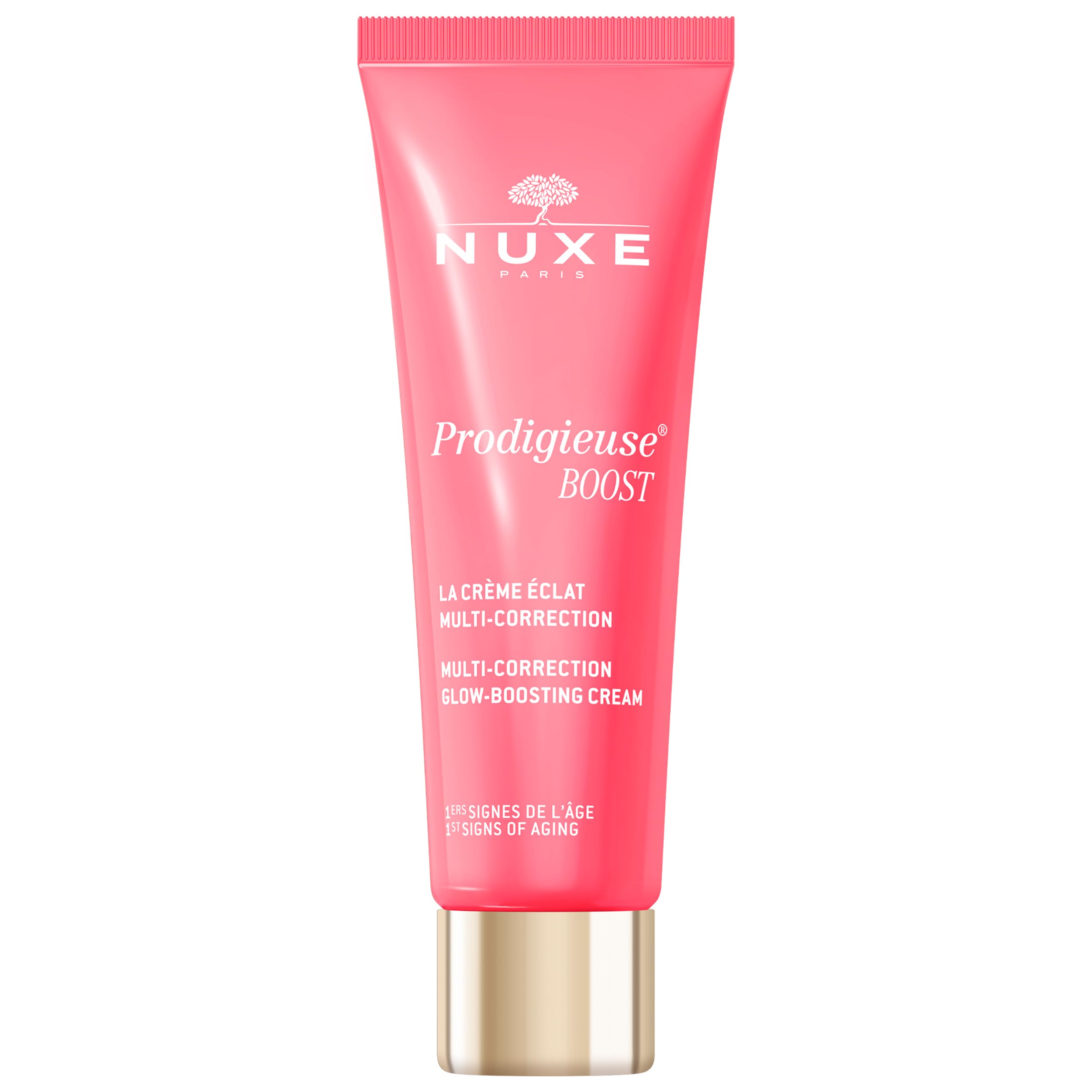 Nuxe Crème Prodigieuse Crème Éclat Soseuse pour Tous les Types de Peau en Scène de Nuit et Matin Boost Crème Multi-Corre