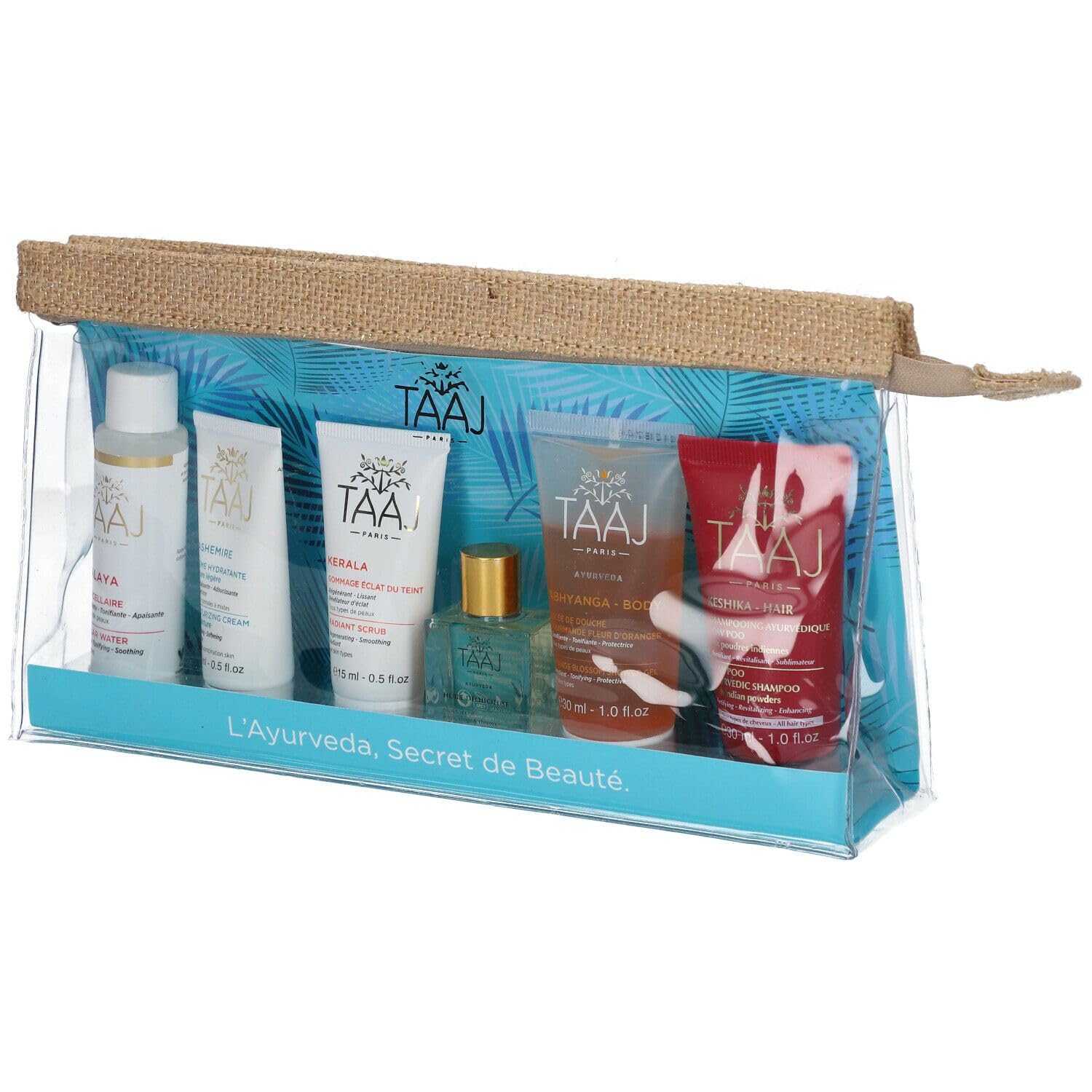 TAAJ | Trousse L'Ayurveda Secret de Beauté Douche Douce Éliminatrice d'Impuretés | Hydratante et Protéatrice | Peau Douc